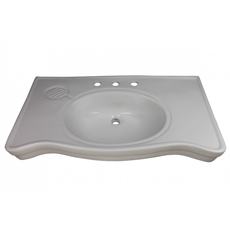 白泉社 - Senka☀️ White Ceramic Console Sink Basin Belle Epoque 36